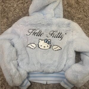 Hello Kitty Light Blue Furry Hoodie